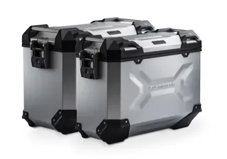 Sw-Motech TRAX ADV aluminium case system Silver. 45/37 l. CRF1000L Africa Twin (1