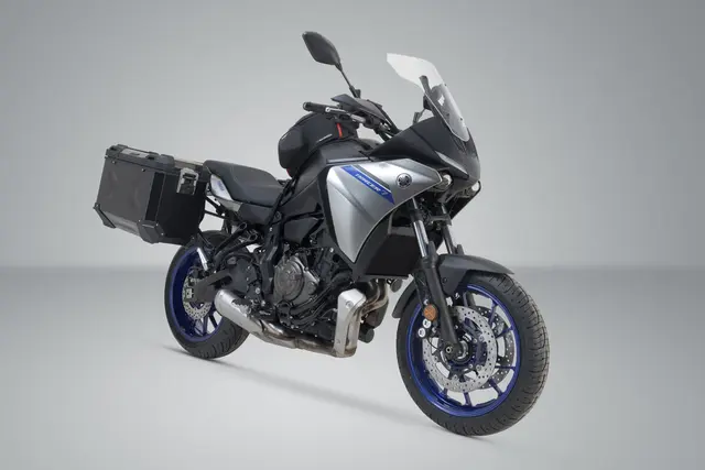 Sw-Motech TRAX ADV aluminium case system Black. 45/45 l. Yamha MT-07 Tracer (16-) 