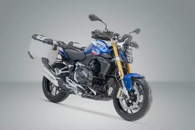 Sw-Motech TRAX ADV aluminium case system Silver. 37/37 l. BMW R 1200 R/RS, R 1250 
