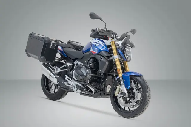 Sw-Motech TRAX ADV aluminium case system Black. 45/45 l. BMW R 1200 R/RS, R 1250 