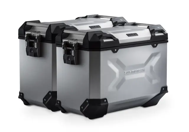 Sw-Motech TRAX ADV aluminium case system Silver. 45/45 l. BMW R 1200 R/RS, R 1250 