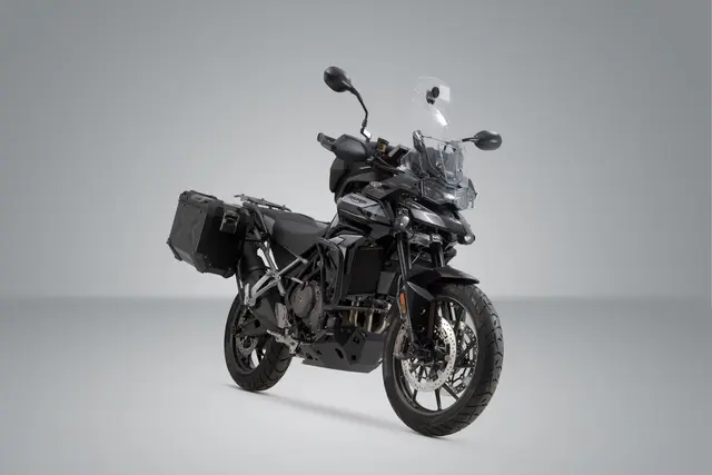 Sw-Motech Trax ADV Sideveskesystem Svart 45/37 Liter. Tiger 900 Gt/Rally Pro 