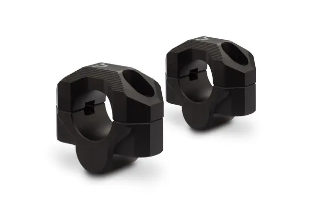 Sw-Motech Bar riser for Ø 28 mm handleba H=20 mm. Black. Milled. 