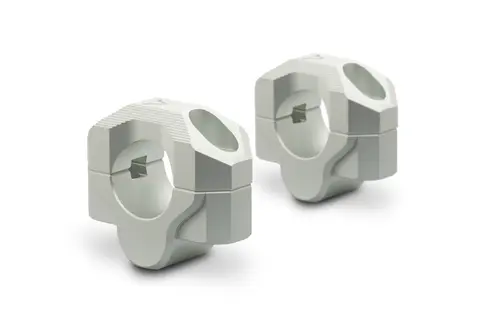 Sw-Motech Bar riser for &#216; 28 mm handleba H=20 mm. Silver. Milled.