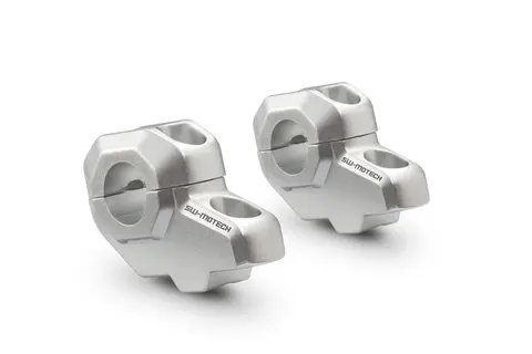 Sw-Motech Bar back for &#216; 22 mm handlebar H=30 mm. Back 21 mm. Silver.