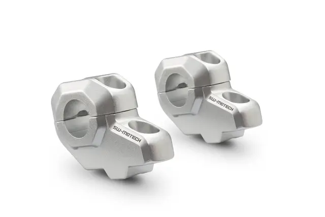 Sw-Motech Bar back for Ø 22 mm handlebar H=30 mm. Back 21 mm. Silver. 