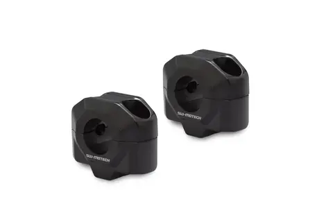 Sw-Motech Bar riser for &#216; 22 mm handleba H=20 mm. Silver.