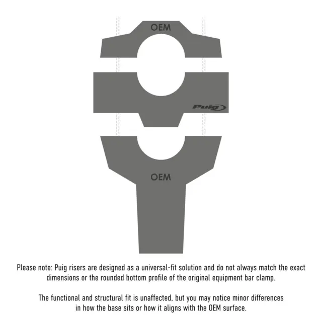 Puig 20mm Styreforhøyer Svart Flere farger - Til 29mm styre 