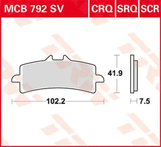 TRW SV Bremseklosser Foran
