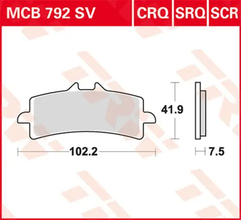 TRW SV Bremseklosser Foran