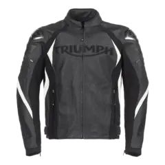 Triumph Triple Skinnjakke L Sort/Hvit