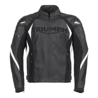 Triumph Triple Skinnjakke Sort/Hvit