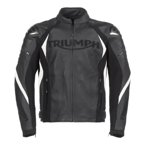 Triumph Triple Skinnjakke L Sort/Hvit