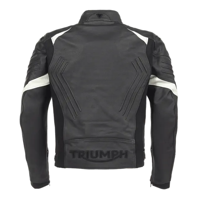 Triumph Triple Skinnjakke L Sort/Hvit 