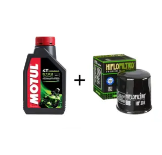 Motul 5100 10W40 &amp; HF303 oljefilter Honda, Kawasaki og Yamaha