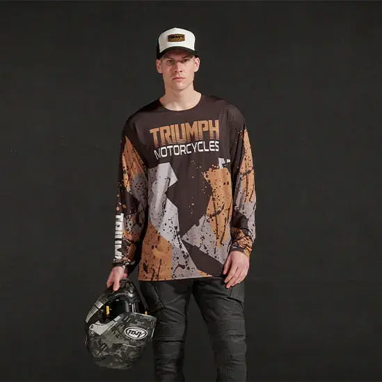 TRIUMPH Camo Adventure Cross Trøye XL 