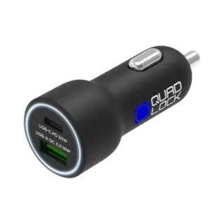 QUAD LOCK Dual USB 12V Billader Hurtiglading