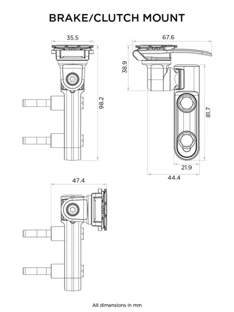 QUAD LOCK Mobilholder Gaffelstamme - MC For motorsykkel
