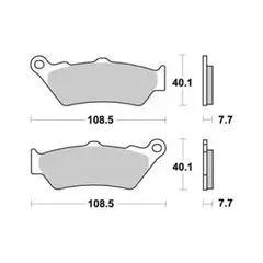 SBS 674LS Bremseklosser Bak