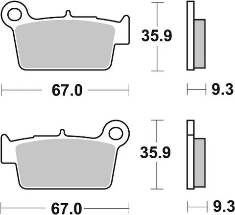 SBS 790RSI Bremseklosser Bak