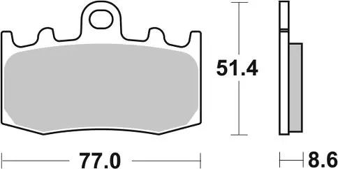 SBS 796 Bremseklosser Front 