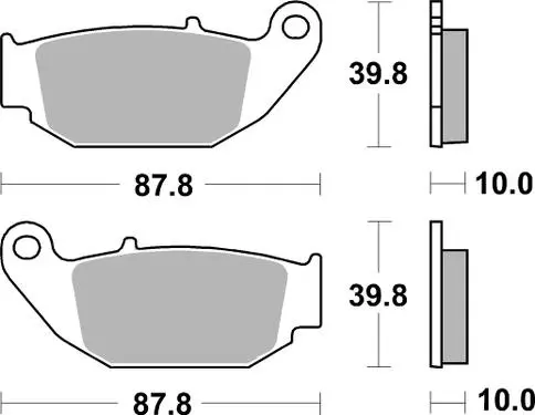 SBS 915 Bremseklosser Bak Passer flere modeller 