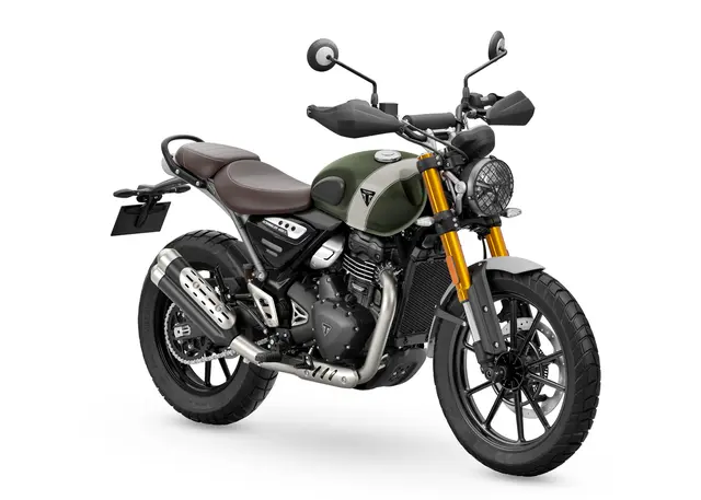 Triumph Scrambler 400 X 2025 MATT KHAKI GREEN/FUSION WHITE 