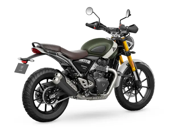 Triumph Scrambler 400 X 2025 MATT KHAKI GREEN/FUSION WHITE 