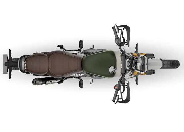 Triumph Scrambler 400 X 2025 MATT KHAKI GREEN/FUSION WHITE 