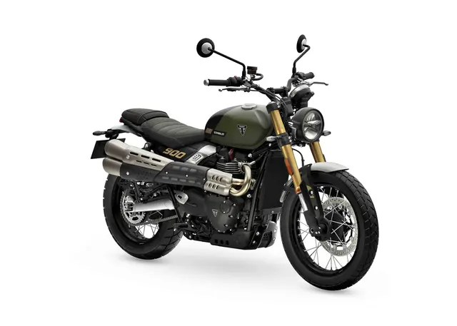 Triumph Scrambler 900 2026 MATT KHAKI GREEN / MATT PHANTOM BLACK 