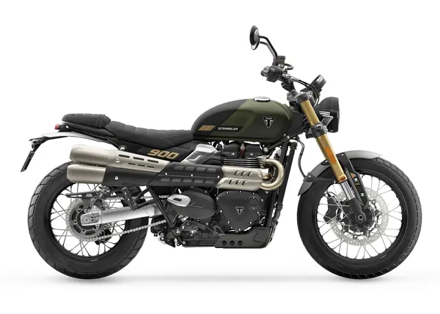 Triumph Scrambler 900 2026 MATT KHAKI GREEN / MATT PHANTOM BLACK 