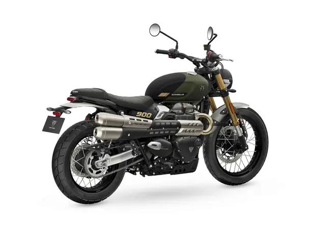 Triumph Scrambler 900 2026 MATT KHAKI GREEN / MATT PHANTOM BLACK 