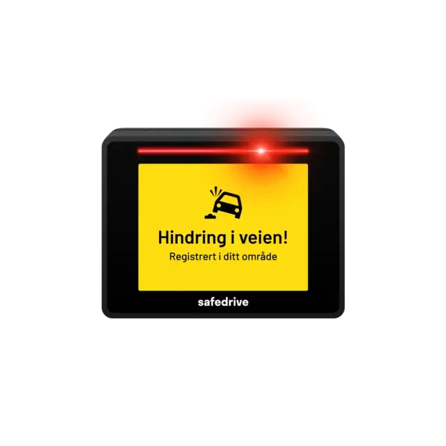 Safedrive Pro Varsler hindringer, farer og kontroller 