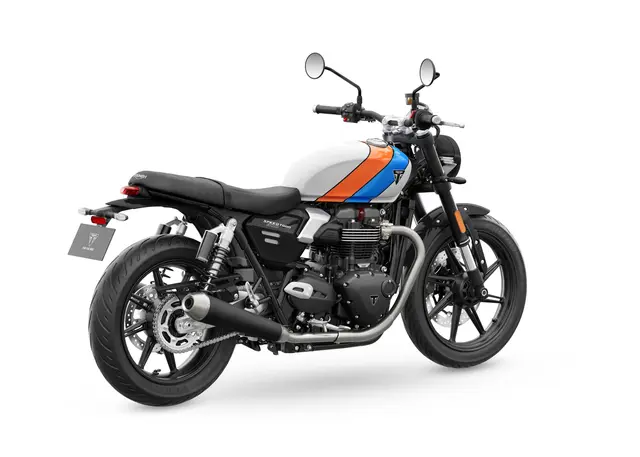 Triumph Speed Twin 900 2025 PURE WHITE / MAUI BLUE / TANGERINE ORANG 
