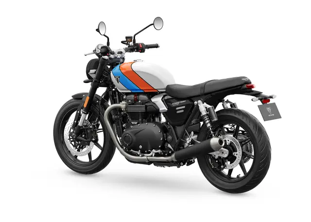 Triumph Speed Twin 900 2025 PURE WHITE / MAUI BLUE / TANGERINE ORANG 