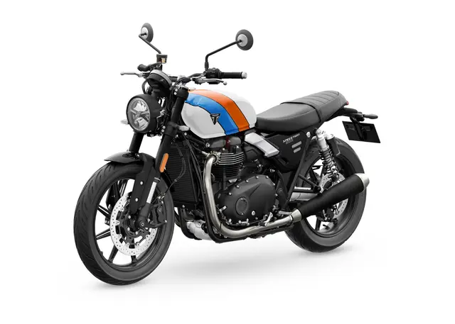 Triumph Speed Twin 900 2025 PURE WHITE / MAUI BLUE / TANGERINE ORANG 