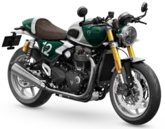 Triumph Speed Twin 1200 Cafe Racer 2026 Aluminium Silver / Competition Green