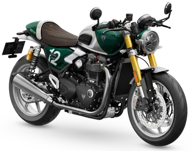 Triumph Speed Twin 1200 Cafe Racer 2026 Aluminium Silver / Competition Green 
