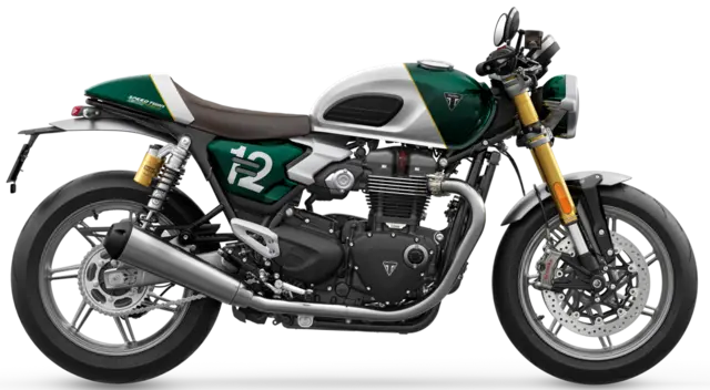 Triumph Speed Twin 1200 Cafe Racer 2026 Aluminium Silver / Competition Green 