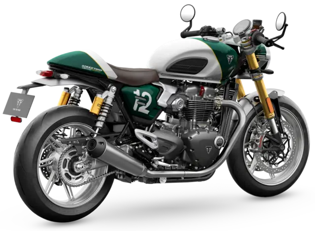 Triumph Speed Twin 1200 Cafe Racer 2026 Aluminium Silver / Competition Green 