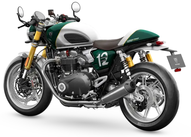 Triumph Speed Twin 1200 Cafe Racer 2026 Aluminium Silver / Competition Green 