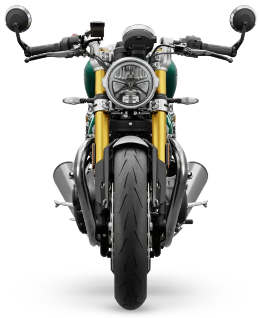Triumph Speed Twin 1200 Cafe Racer 2026 Aluminium Silver / Competition Green 