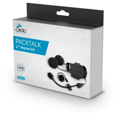 Cardo 2nd Helmet Kit HD-h&#248;yttalere Packtalk/Bold/Black 40mm HD H&#248;yttalere