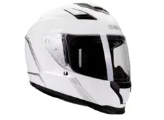 SENA STRYKER Motorsykkel Hjelm Hvit XL LED-Lys - Integrert Mesh Intercom