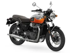 Triumph Bonneville T100 2025 ALUMINIUM / BAJA ORANGE