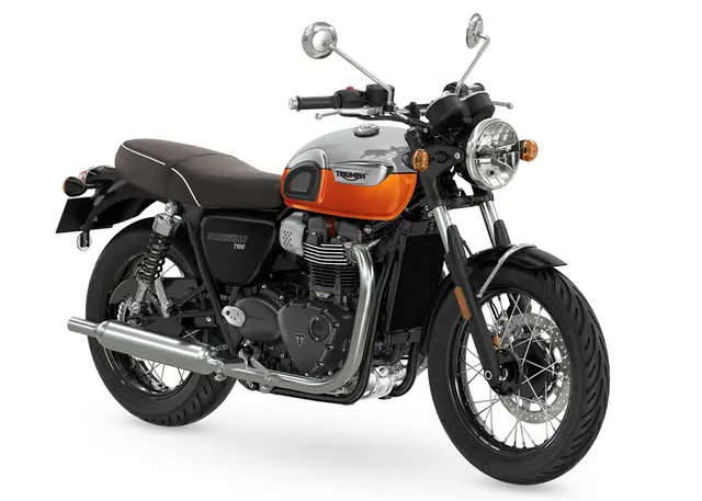 Triumph Bonneville T100 2025 ALUMINIUM / BAJA ORANGE 