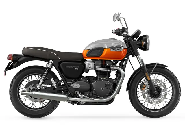 Triumph Bonneville T100 2025 ALUMINIUM / BAJA ORANGE 