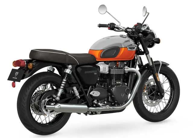 Triumph Bonneville T100 2025 ALUMINIUM / BAJA ORANGE 