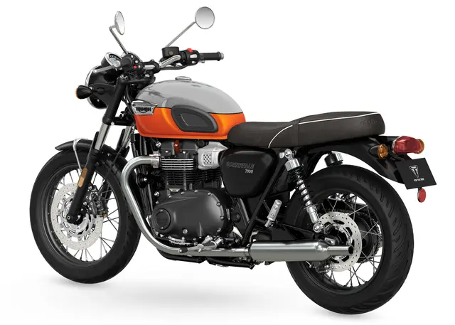 Triumph Bonneville T100 2025 ALUMINIUM / BAJA ORANGE 