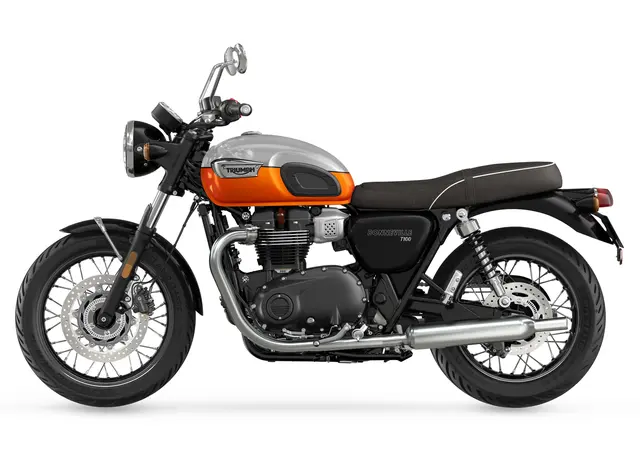 Triumph Bonneville T100 2025 ALUMINIUM / BAJA ORANGE 